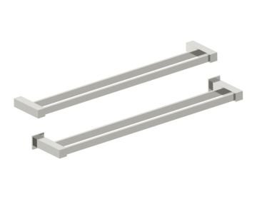 barre à serviette double 24 po LISBON 277242 nickel brossé