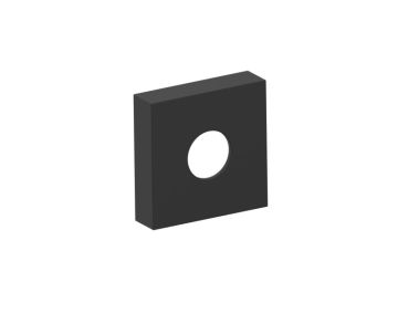 Square Large Rosette LISBON 277SQLG noir mat