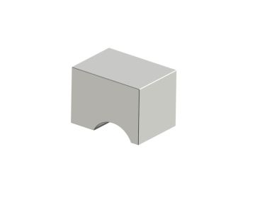 poignée simple pour porte de douche (Knob Only) MUNICH 2887503 nickel poli