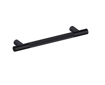 8 po poignée d'armoire moleté droit 310708 noir mat