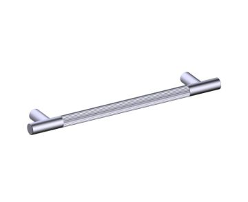 12 po poignée d'armoire moleté droit 310712 nickel brossé