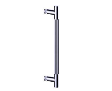 18 po poignée simple pour porte de douche moleté droit 3107518 chrome poli