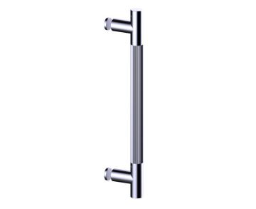 24 po poignée simple pour porte de douche moleté droit 3107524 chrome poli