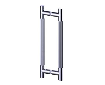 poignée double pour porte de douche 18 po moleté droit 3107818 chrome poli