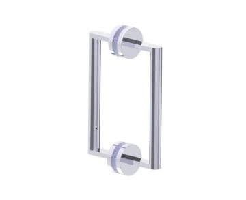 poignée double pour porte de douche 8 po FRANKFURT 3137808 chrome poli