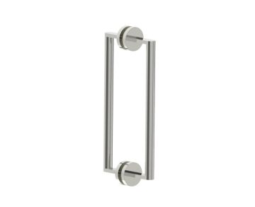 poignée double pour porte de douche 12 po FRANKFURT 3137812 nickel poli