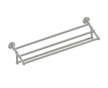 tablette porte-serviettes avec barre à serviette FLORENCE 322442 nickel poli