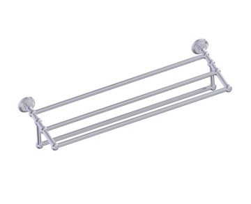 tablette porte-serviettes avec barre à serviette FLORENCE 322442 chrome poli