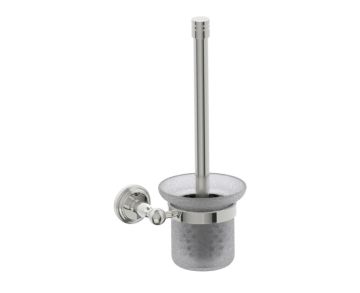 ensemble brosse de toilette FLORENCE 322610 nickel poli