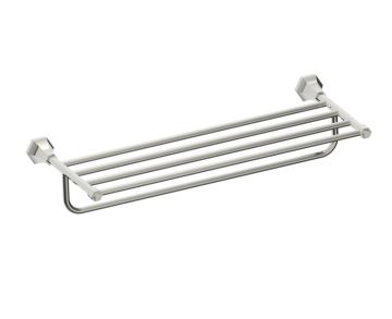 tablette porte-serviettes avec barre à serviette PISA 342442 nickel poli