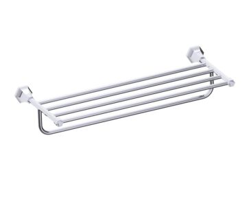 tablette porte-serviettes avec barre à serviette PISA 342442 chrome poli