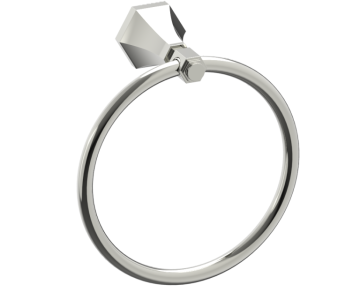 Round anneau porte-serviette PISA 342460 nickel poli