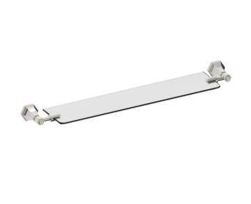 tablette en verre PISA 342671 nickel poli