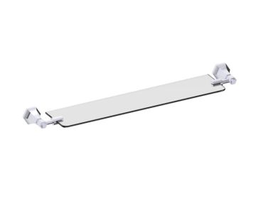 tablette en verre PISA 342671 chrome poli