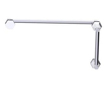 poignée de porte de douche décalée 8 po x 18 po PISA 34270818 chrome poli