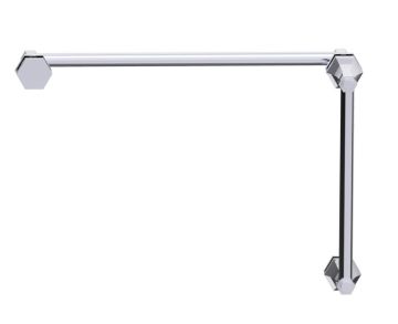 poignée de porte de douche décalée 12 po x 18 po PISA 34271218 chrome poli