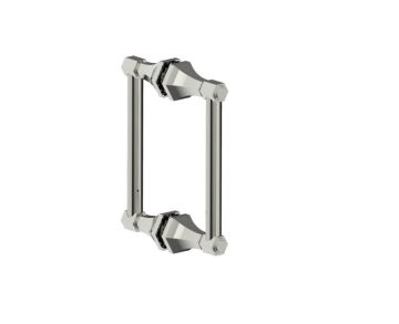 poignée double pour porte de douche 8 po PISA 3427808 nickel poli