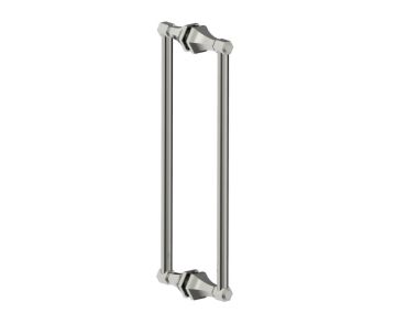 poignée double pour porte de douche 18 po PISA 3427818 nickel brossé