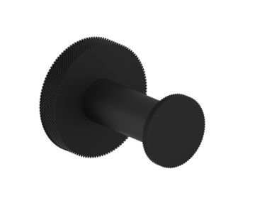 crochet à peignoir CIRCO KNURLED 366130 noir mat