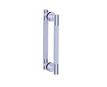 poignée double pour porte de douche 12 po CIRCO KNURLED 3667812 chrome poli