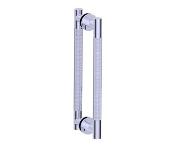 poignée double pour porte de douche 18 po CIRCO KNURLED 3667818 chrome poli