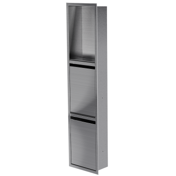 Niche de douche avec porte 36 po x 8 po acier inoxydable