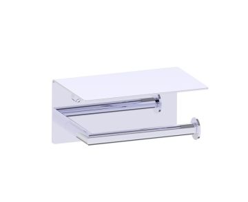 porte-papier hygiénique avec tablette BUILDERS 373159 chrome poli