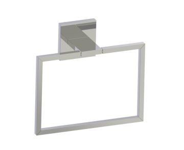 Square anneau porte-serviette HAMBURG 440464 nickel poli