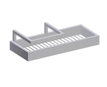 panier de douche HAMBURG 440605 nickel brossé