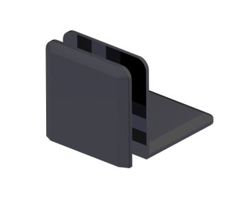 Fixed Panel biseauté serre-verre With Large Leg BRADFORD 50032 noir mat
