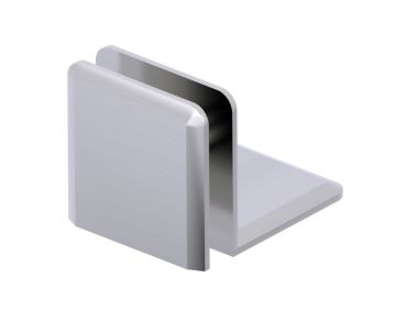 Fixed Panel biseauté serre-verre With Large Leg BRADFORD 50032 nickel brossé
