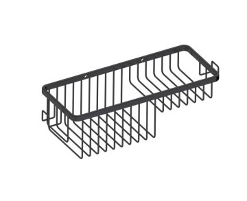 panier grillagé with Hooks Bath & panier de douches 828011 noir mat