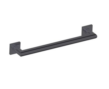 barre d'appui chanfreinée avec rosaces carrées série 9600 18 po 8289618 noir mat