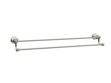 Porte serviette double Rustik Nickel pur PVS
