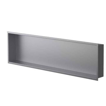 Niche murale de douche Alba 12 po x 48 po gris mat
