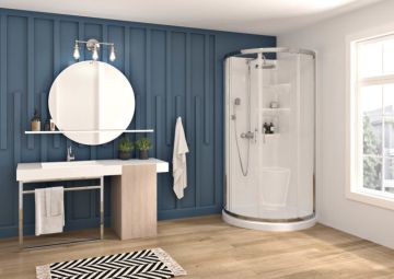 Douche de coin Avalanche 36 po blanc