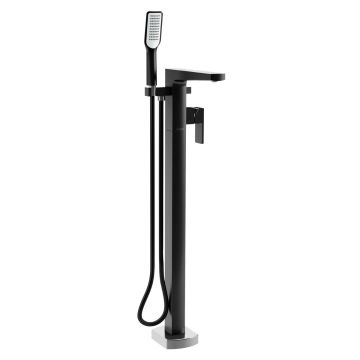 Robinet de bain avec douchette Grafik Noir et chrome