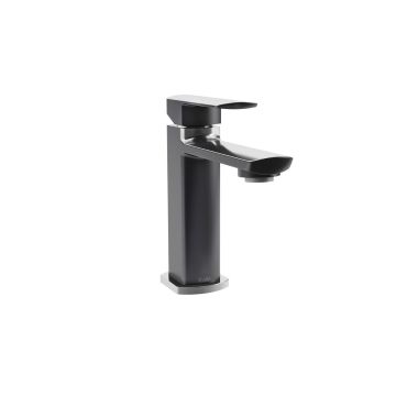 Robinet de lavabo monotrou sans drain Grafik Noir et chrome