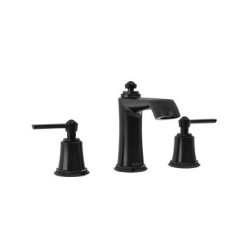 Robinet de lavabo 3 trous Rustik (sans drain) Noir