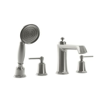 Robinet de bain avec douchette Rustik Nickel pur PVS