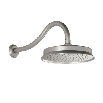 Tête de pluie ronde Rustik 9 po Nickel pur PVS