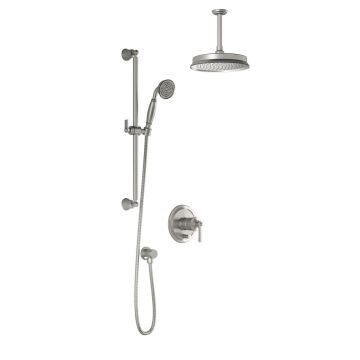 PB4 Ensemble de douche Rustik 60 po Nickel pur PVS