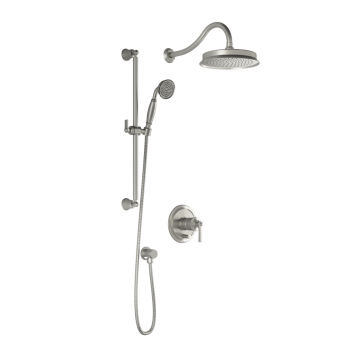 Pb4 Ensemble de douche (valves non-incluses) Rustik 60 po Nickel pur PVS