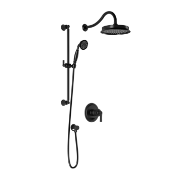 Pb4 Ensemble de douche (valves non-incluses) Rustik 60 po Noir