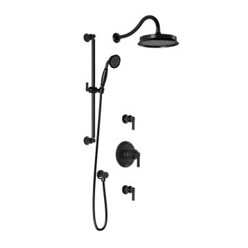 T2 Ensemble de douche (valves non-incluses) Rustik 60 po Noir