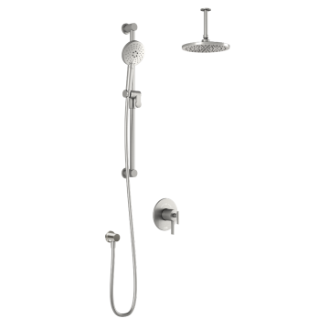 TCD1 Ensemble de douche RoundOne 60 po Nickel pur PVS
