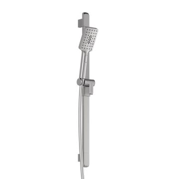 Ensemble douchette à main, rail et boyau SquareOne 60 po Nickel pur PVS