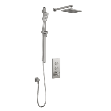 TB2 Ensemble de douche SquareOne (sans valve) 60 po Nickel pur PVS