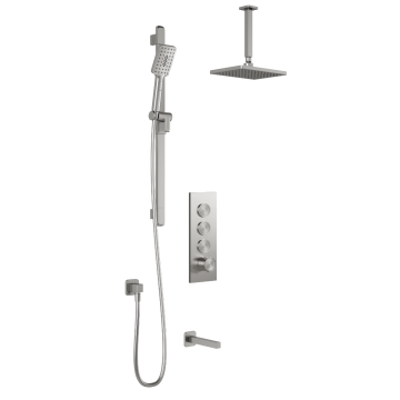 TB3 Ensemble de douche SquareOne (sans valve) 60 po Nickel pur PVS