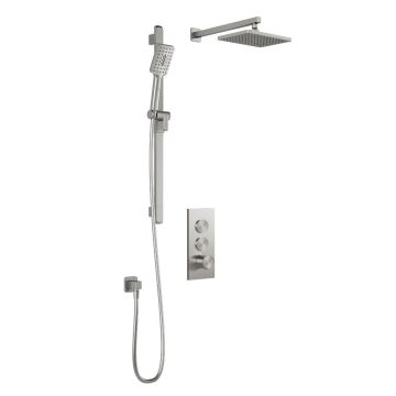 TB2 Ensemble de douche avec boutons-poussoirs Moroka (sans valve) 60 po Nickel pur PVS
